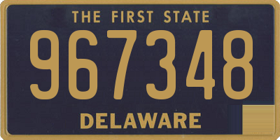 DE license plate 967348