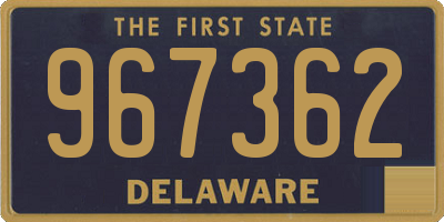 DE license plate 967362