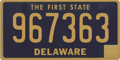 DE license plate 967363