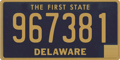 DE license plate 967381