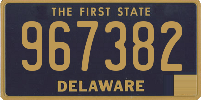 DE license plate 967382