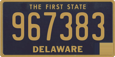 DE license plate 967383