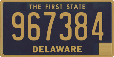 DE license plate 967384