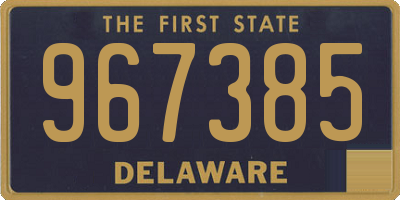 DE license plate 967385