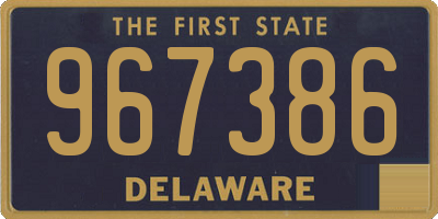 DE license plate 967386