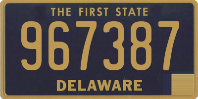 DE license plate 967387