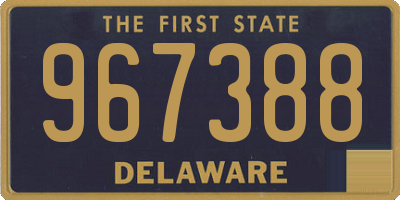 DE license plate 967388