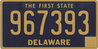 DE license plate 967393