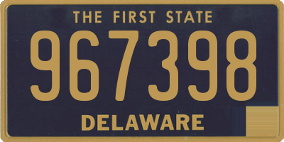 DE license plate 967398