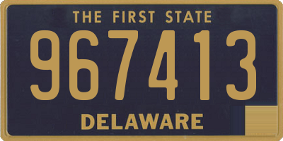 DE license plate 967413