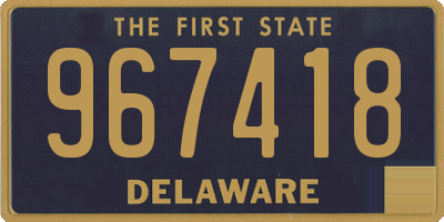 DE license plate 967418