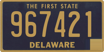 DE license plate 967421