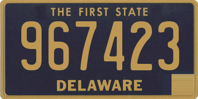 DE license plate 967423