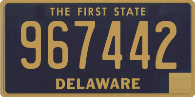 DE license plate 967442