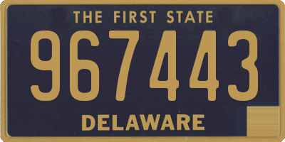 DE license plate 967443