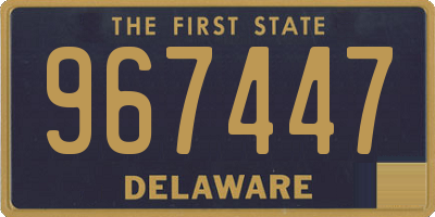 DE license plate 967447