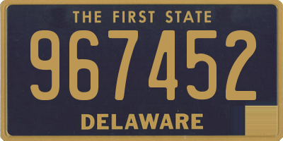 DE license plate 967452