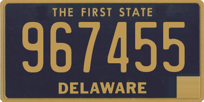 DE license plate 967455