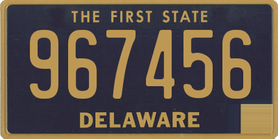 DE license plate 967456