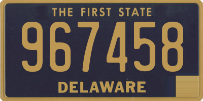 DE license plate 967458