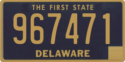 DE license plate 967471