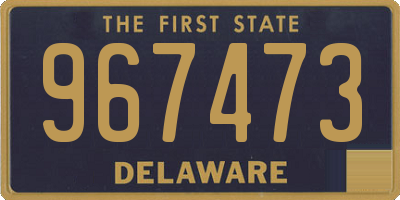 DE license plate 967473