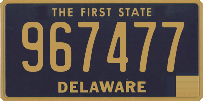 DE license plate 967477