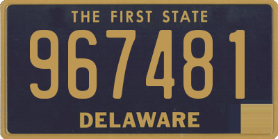 DE license plate 967481