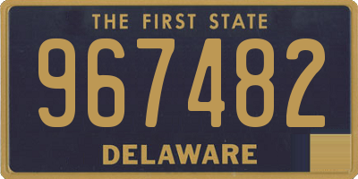 DE license plate 967482