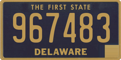 DE license plate 967483