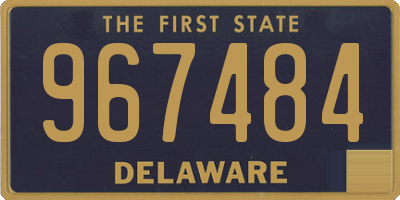 DE license plate 967484