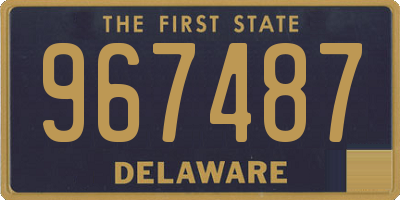 DE license plate 967487