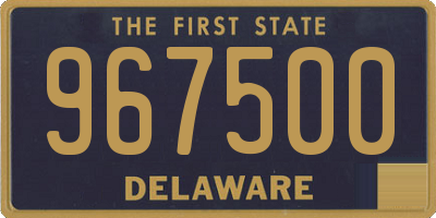 DE license plate 967500