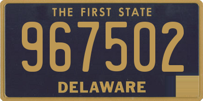 DE license plate 967502