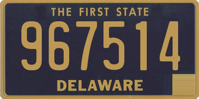 DE license plate 967514