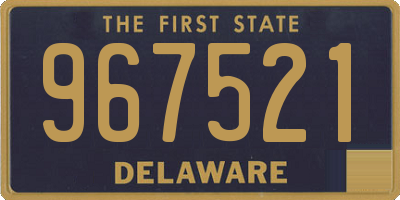 DE license plate 967521