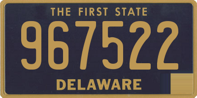 DE license plate 967522