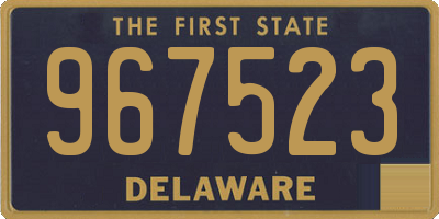 DE license plate 967523