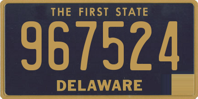 DE license plate 967524