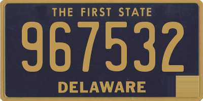 DE license plate 967532