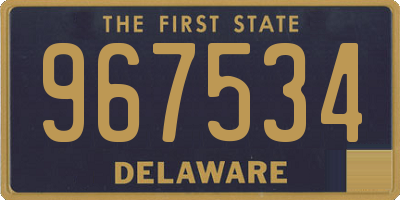 DE license plate 967534