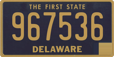 DE license plate 967536