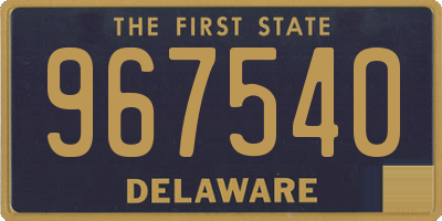 DE license plate 967540