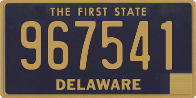 DE license plate 967541