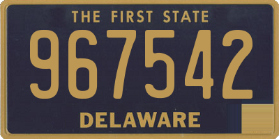 DE license plate 967542