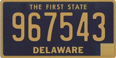 DE license plate 967543