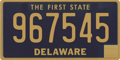 DE license plate 967545