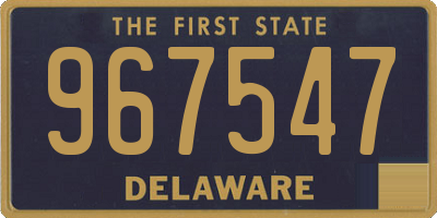 DE license plate 967547