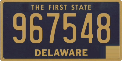 DE license plate 967548