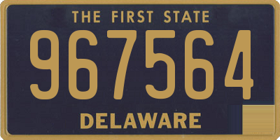 DE license plate 967564